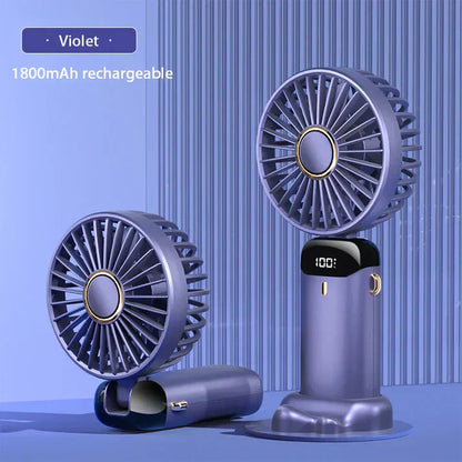 Mini Portable Handy Fan UAE – Rechargeable 5-Speed Cooling Fan Dubai Summer