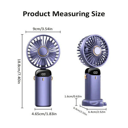 Mini Portable Handy Fan UAE – Rechargeable 5-Speed Cooling Fan Dubai Summer