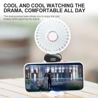 Mini Portable Handy Fan UAE – Rechargeable 5-Speed Cooling Fan Dubai Summer