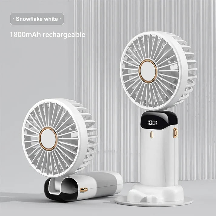 Mini Portable Handy Fan UAE – Rechargeable 5-Speed Cooling Fan Dubai Summer
