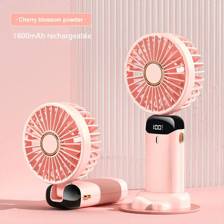 Mini Portable Handy Fan UAE – Rechargeable 5-Speed Cooling Fan Dubai Summer