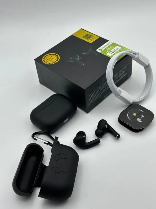 AIRPODS PRO2 WHITE/BLACK PRIEMIUM QUALITY ( 2ND GENRATION)