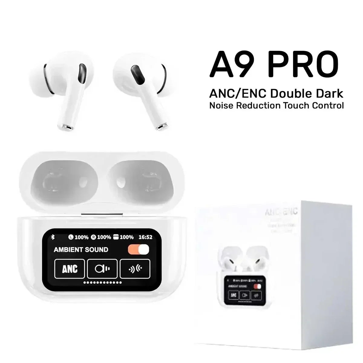 AIRBUDS A9 PRO ANC/ENC HIGH QUALITY (LED Buds)