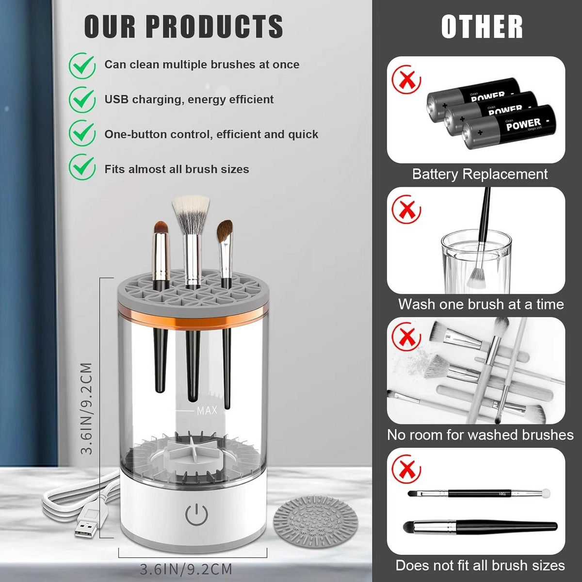 Automatic Electric Makeup Brush Cleaner