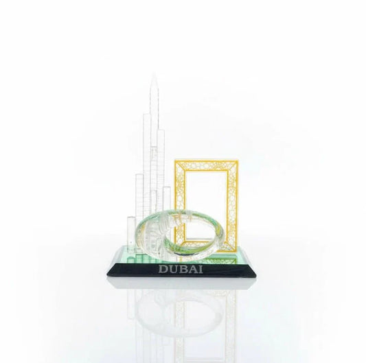 Dubai Skyline Crystal Souvenir Showpiece UAE – Burj Khalifa Gift | Home Decor Dubai
