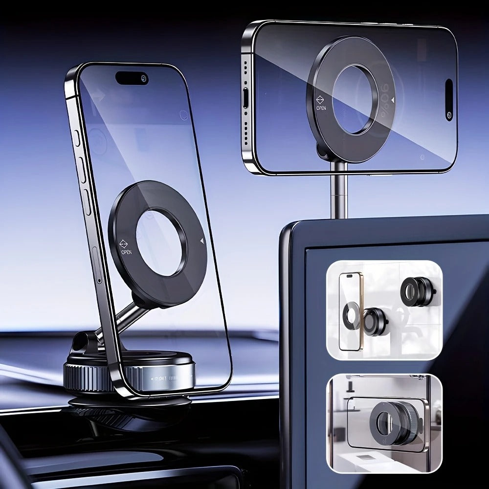 👉 Luxury Magnetic Car Phone Holder (Vacuum Suction) – Strong Grip, 360° Rotation | Cash on Delivery UAE