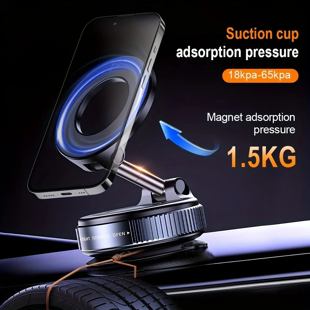 👉 Luxury Magnetic Car Phone Holder (Vacuum Suction) – Strong Grip, 360° Rotation | Cash on Delivery UAE