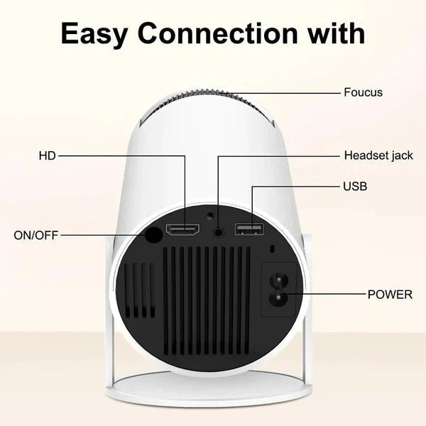 Mini Portable Projector UAE – Home Cinema 40 to 200 Inch Screen, 180° Rotate