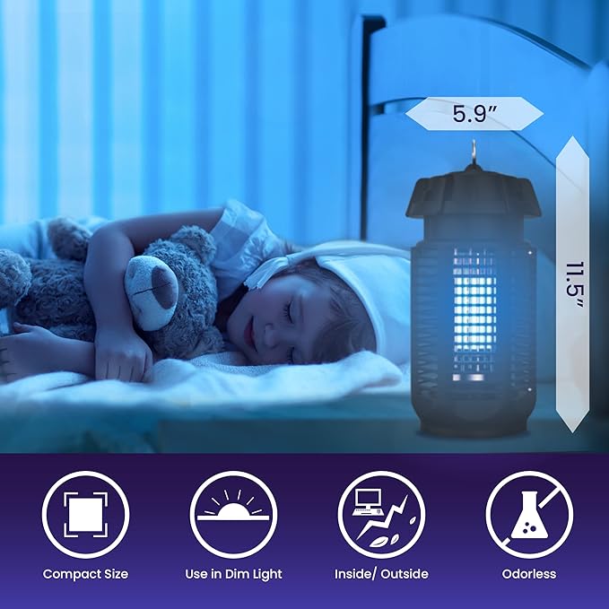 Electric Bug Zapper 20W – Indoor & Outdoor Mosquito Killer (4000V, Waterproof IPX4)