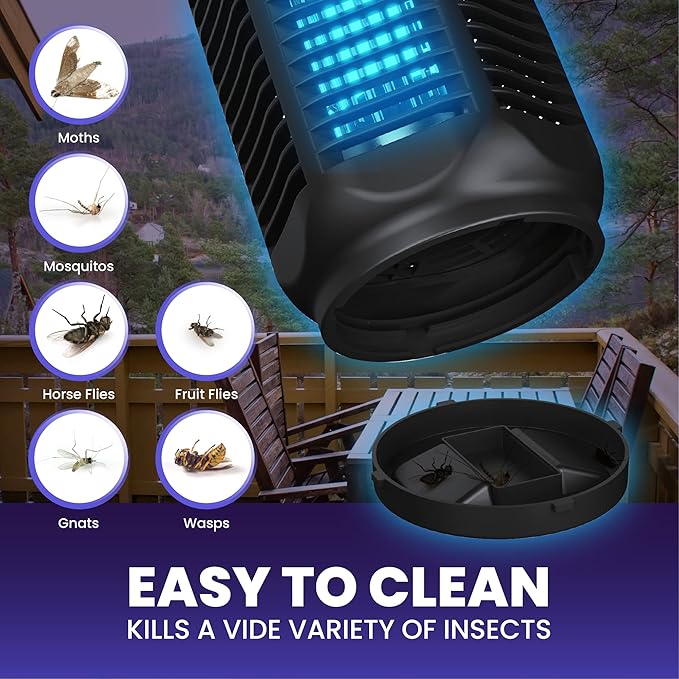 Electric Bug Zapper 20W – Indoor & Outdoor Mosquito Killer (4000V, Waterproof IPX4)
