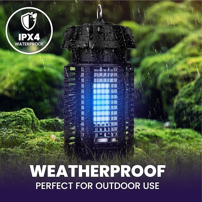Electric Bug Zapper 20W – Indoor & Outdoor Mosquito Killer (4000V, Waterproof IPX4)