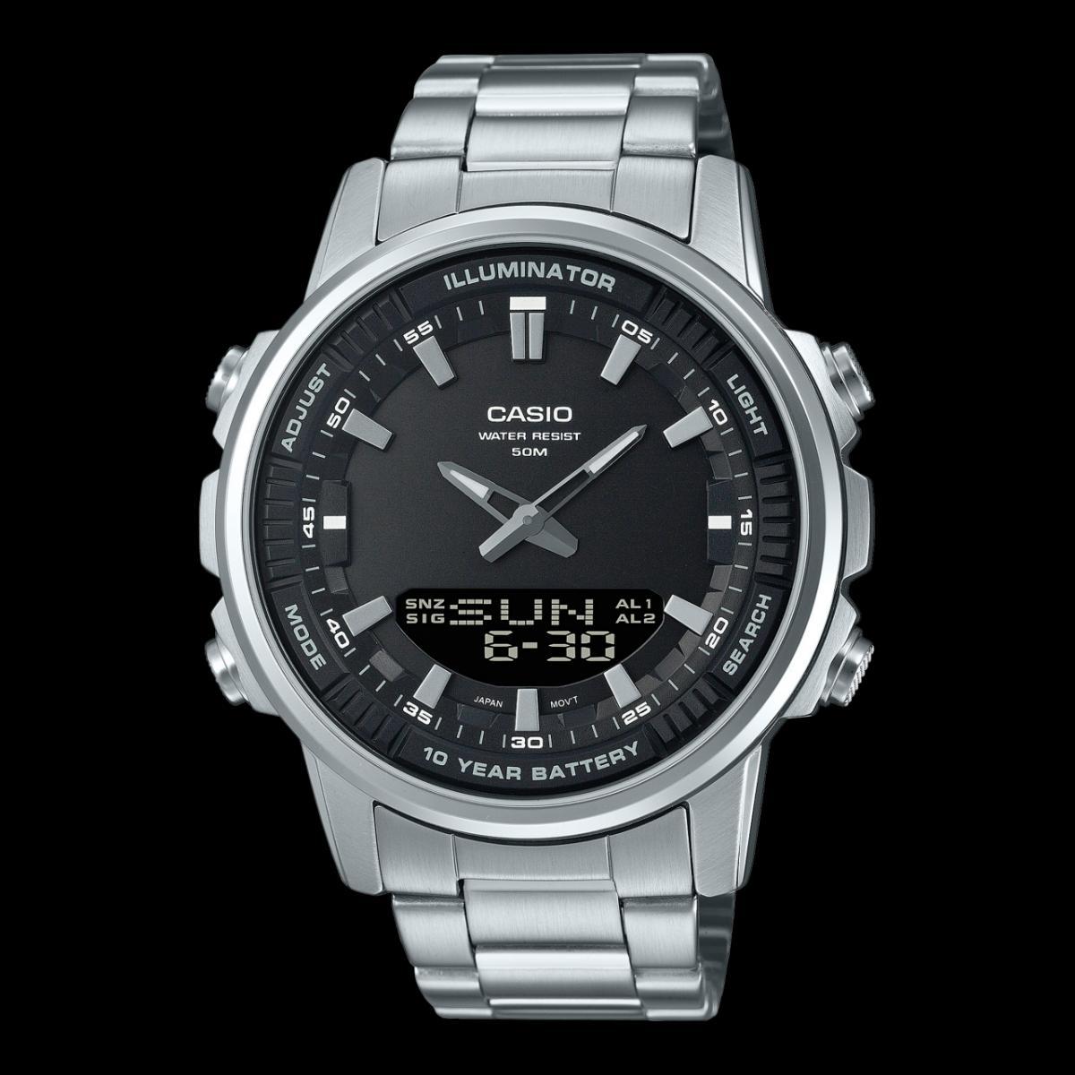Turquoise Dial Men Watch/Casio AMW-880D Analog-Digital Watch