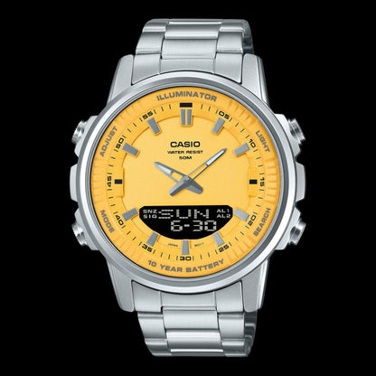 Turquoise Dial Men Watch/Casio AMW-880D Analog-Digital Watch