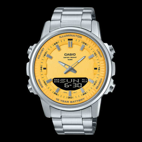 Turquoise Dial Men Watch/Casio AMW-880D Analog-Digital Watch